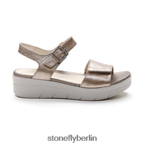 flache Sandalen Stonefly Aqua III 2 laminiert metallisches Sprudeln Frauen LRBH8V148