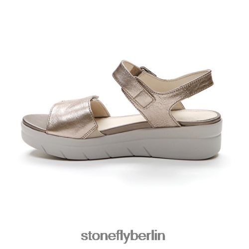 flache Sandalen Stonefly Aqua III 2 laminiert metallisches Sprudeln Frauen LRBH8V148