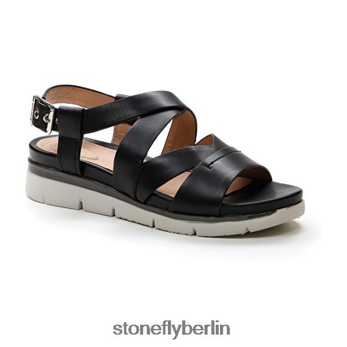 flache Sandalen Stonefly elody 18 calf lth Schwarz Frauen LRBH8V123