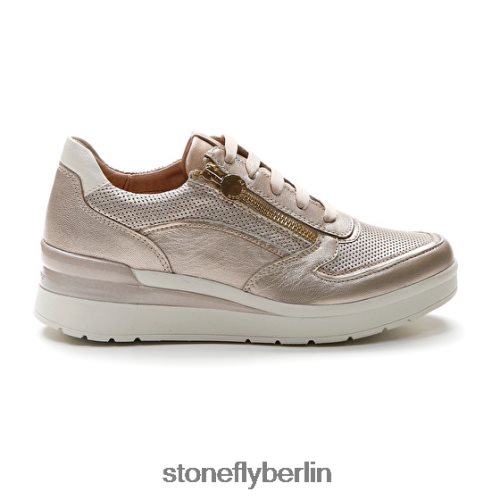 Schuhe mit Reißverschluss Stonefly Creme 40 laminiert lth i89 Frauen LRBH8V86