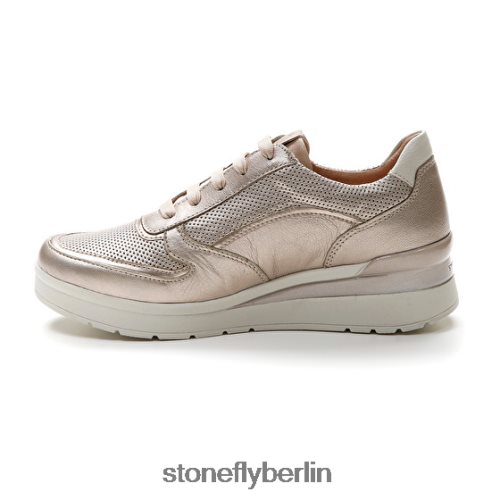 Schuhe mit Reißverschluss Stonefly Creme 40 laminiert lth i89 Frauen LRBH8V86
