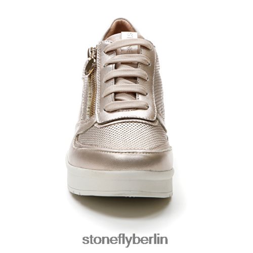 Schuhe mit Reißverschluss Stonefly Creme 40 laminiert lth i89 Frauen LRBH8V86
