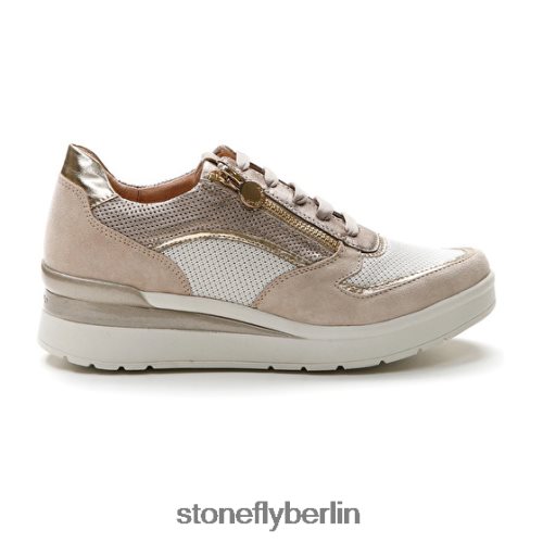 Schuhe mit Reißverschluss Stonefly creme 40 Velours/Textil/kaschiert lth Ziegenbraun Frauen LRBH8V85