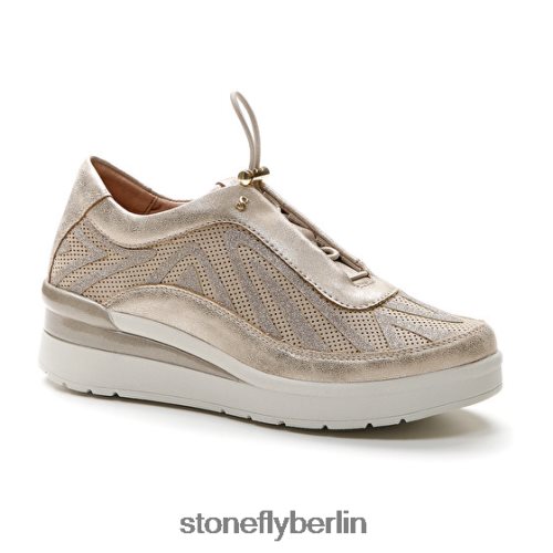 Turnschuhe Stonefly Creme 38 Velours/S.laminiert Ziegenbraun Frauen LRBH8V104
