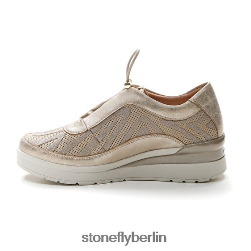 Turnschuhe Stonefly Creme 38 Velours/S.laminiert Ziegenbraun Frauen LRBH8V104