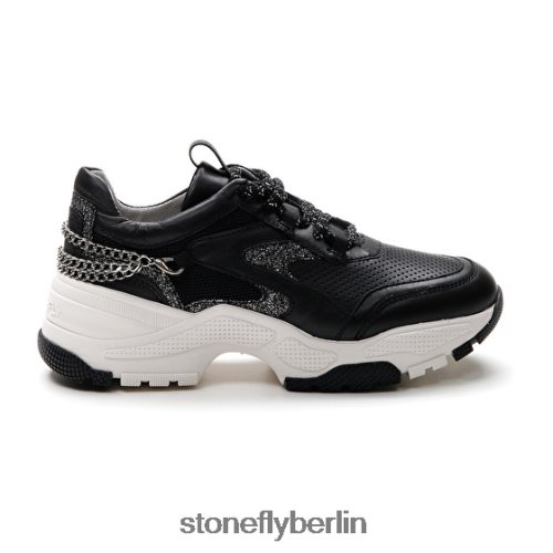 Turnschuhe Stonefly Futura 12 Nappaleder/Mesh Schwarz Frauen LRBH8V51