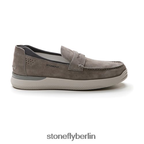 Mokassin Stonefly Custer 10 Velours Holzkohle Männer LRBH8V300